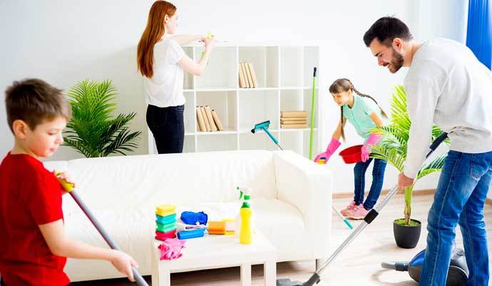 como organizar la limpieza de casa